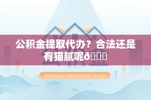 义马公积金提取代办？合法还是有猫腻呢😏